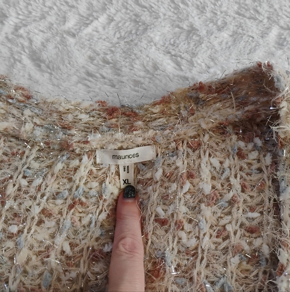 Maurices Silver Tinsel Cardigan Sweater - Picture 5 of 6
